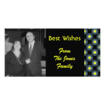 black grey yellow circles photo cards
