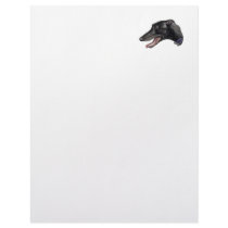 Black Greyhound Dog Art Letterhead