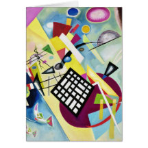 Black Grid Greeting Cards
