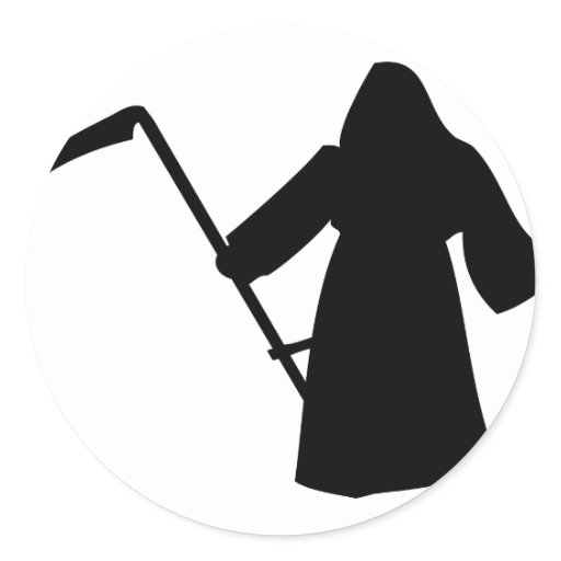 black grim reaper death icon stickers | Zazzle