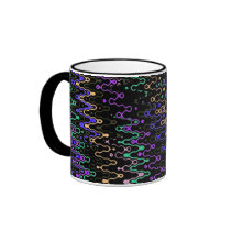 Black Groovy Zig-zag Mug