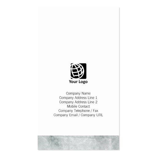 Black Grunge Background Professional Business Card (back side)