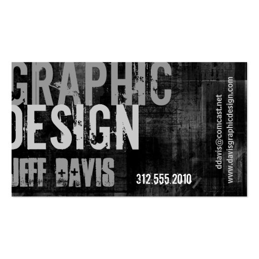 black grunge business card