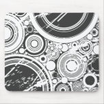 Black Grunge Circles: Vector Art: Mousepads