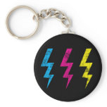 Black Grunge Lightning Key Chain keychains
