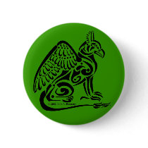 Black Gryphon Round Button
