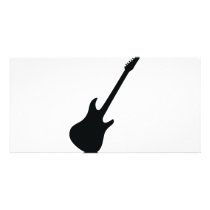 black guitar icon photo cards