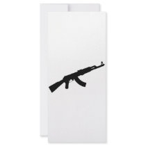 black gun ak 47 icon rack cards