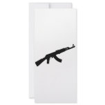 black gun ak 47 icon customized rack card