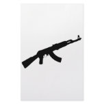 black gun ak 47 icon stationery