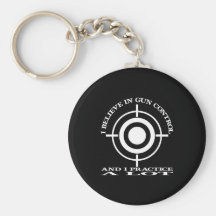 Black Gun Control Practice Lot Keychains