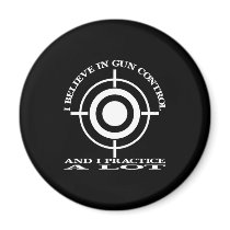 Black Gun Control Practice Lot magnets