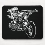 Black Gun Shooting Biker Mouse Pad
