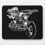Black Gun Shooting Biker Mouse Pad