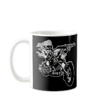 Black Gun Shooting Biker Coffee Mug