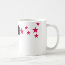 black gun star pistol stars coffee mugs