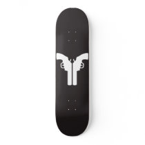 black guns custom skateboard