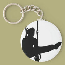 black gymnast icon keychains