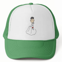 Black Hair Bride Hat by stick_figures Black Hair Bride Hat