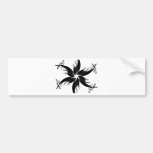 BLACK HAIR BUMPER STICKER