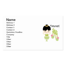 Black Hair Dancer Business Cards