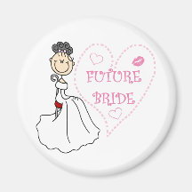 Black Hair Future Bride Tshirts and Gifts Refrigerator Magnet