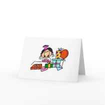 Black Hair Girl With Birthday Gifts T-shirts cards