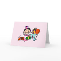 Black Hair Girl With Birthday Gifts T-shirts cards