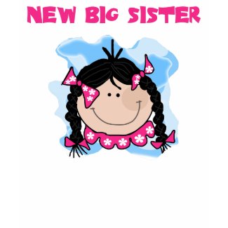 Black Hair New Big Sister shirt