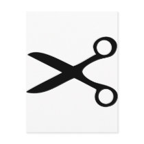 black hairdresser scissors postcards by Tomaniac black hairdresser scissors postcards
