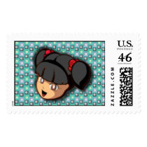 Black Haired Manga Girl Postage postage