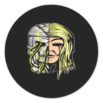 Black Half Bio Skull Half Human Stickers