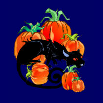Black Halloween Kitty Shirt by Lotacats Black Halloween Kitty Shirt