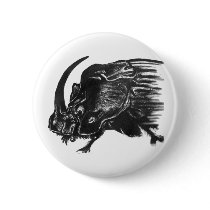 Black hand drawn rhino beetle buttons by OutDoorWorld Black hand drawn rhino beetle buttons