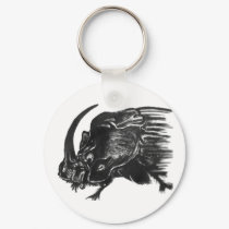 Black hand drawn rhino beetle keychains by OutDoorWorld Black hand drawn rhino beetle keychains