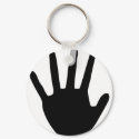black hand icon keychains