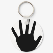 black hand icon keychains