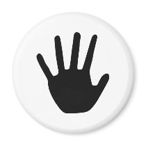 black hand icon magnets