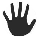 black hand icon stickers