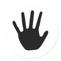 black hand icon stickers