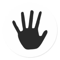 black hand icon stickers