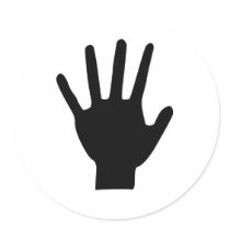black hand icon stickers