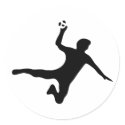 black handball player logo stickers by Tomaniac black handball player logo stickers