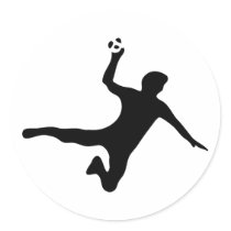 black handball player logo stickers by Tomaniac black handball player logo stickers