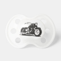Black Harley motorcycle Baby Pacifier