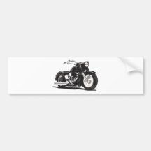 Black Harley motorcycle Bumper Sticker