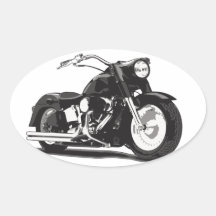 Black Harley motorcycle Stickers