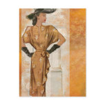 Black Hat and Gloves Postcard