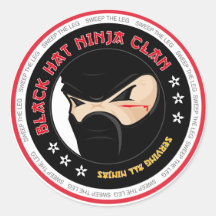Black Hat Ninja Sticker