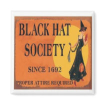 Black Hat Society Magnet Orange